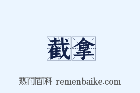 截拿是什么意思的图片